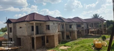 Construction de la route en terre battue 